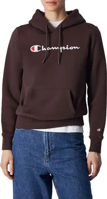 Produktbild von Champion Script Logo Light Fleece Kapuzenpullover Damen