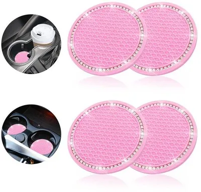 Produktbild von Silikon Auto Untersteller 4er Pack rosa Antirutsch