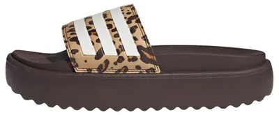 Produktbild von adidas Damen Adilette Platform Slides, Shadow Brown/Cloud White/Magic Beige, 42