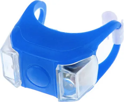 Produktbild von Silikon Fahrrad Fahrrad Radfahren Kopf Heck Heck Warnung Sicherheit LED Lampe Gluehbirne Blau