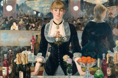 Produktbild von Edouard Manet Kunstdruck Bild - Eine Bar In Den Folies-Bergère, 1881-1882 (80 x 120 cm)