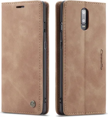 Image de OnePlus 7 Case, RetroPolyuréthaneLeather Case, Card Pockets, Magnetic Closure, Case with Stand Function for OnePlus 7 Brown