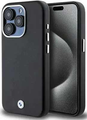 Obrázok produktu pre BMW BMHMP15L23PUFWK iPhone 15 Pro 6.1" čierny Signature Wrapped Metal MagSafe (BMHMP15L23PUFWK)