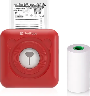 Produktbild von PeriPage A6 Mini-Taschendrucker HD 304DPI Wireless BT Thermodrucker Bild Fotoetikett Memo Notizen Journal Belegpapier Sofortdruckeraufkleber AR-Fotofunktion Inkless Printing Kompatibel mit Android iOS Smartphone Windows