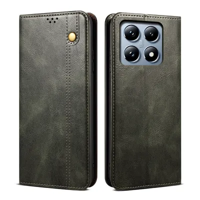 Obrázek produktu pro Pouzdro pro Xiaomi 14T Pro kožené flip pouzdro peněženka s funkcí stojánku zelené