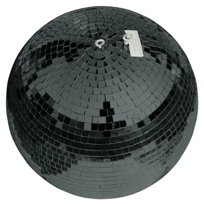 Produktbild von Spiegelkugel 30cm - Safety - Discokugel - Echtglas - 10x10mm Spiegel - schwarz