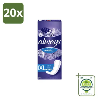 Imagen del producto de 20 tampones Always Inlegkruisjes, extra largos, paquete grande, 20 unidades
