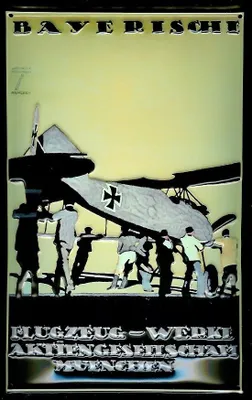 Produktbild von Blechschild Bayerische Flugzeug Werke München Schild Nostalgieschild