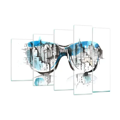 Produktbild von Bilder auf glas - Gläser Fenster Gebäude Wolkenkratzer - 150x100cm - Glasbilder - Wandbilder - Kunstdruck - Wanddekoration aus Glas - Glas Bilder - Wandbild auf Glas - GEG150x100-3040