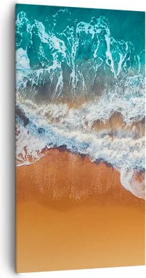 Produktbild von Bild auf Leinwand - Leinwandbild - Einteilig - Sand Wasser Strand - 65x120cm - Wand Bild - Wanddeko - Wandbilder - Leinwanddruck - Bilder - Wanddekoration - Leinwand bilder - Wandbild - PA65x120-5021