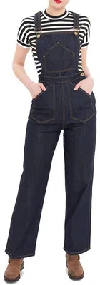 Produktbild von Queen Kerosin Latzhose / Jeans Hose - 2 in 1 Dungaree W27 / L32