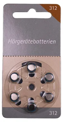 Obrázok produktu pre Hörex Basic Batterien 312er - 6 Batterien