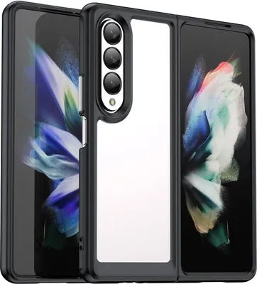 Produktbild von König Design Hülle kompatibel mit Samsung Galaxy Z Fold4 5G Kunststoff Soft Handyhülle - Handy Case Schwarz