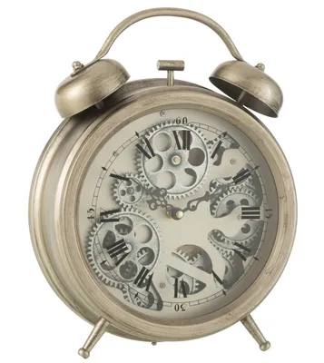 Produktbild von J-Line J-Line Wecker Uhr - Metall - Silber Ø 33 Cm