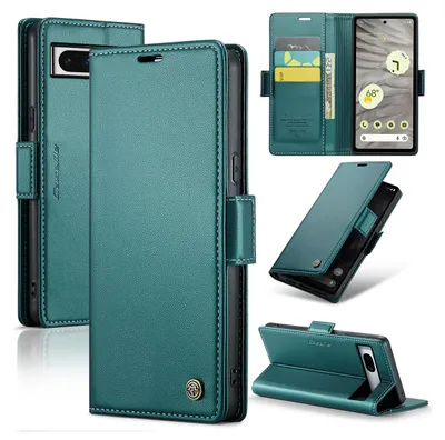 Immagine prodotto di Custodia Google Pixel 7A, Custodia in pelle con supporto per Google Pixel 7A Verde