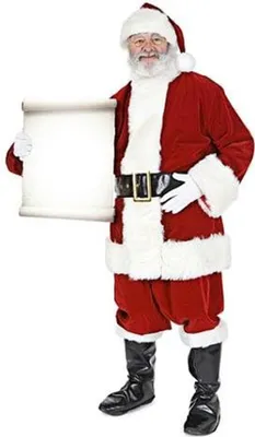 Produktbild von Weihnachtsmann mit Liste - Pappaufsteller - 180 cm