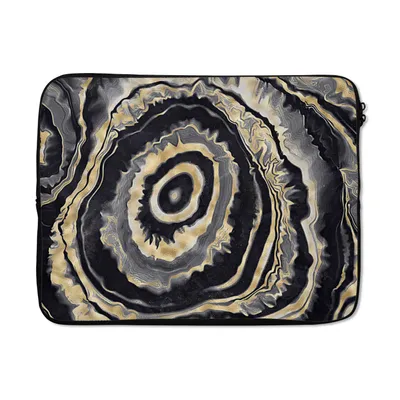 Produktbild von MuchoWow® Laptop Hülle 15 Zoll Achat - Gold - Geodestin - Marmor Laptoptasche - Laptoptasche - Sleeve - Rundum-Schutz