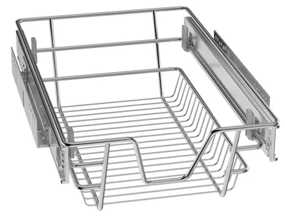 Produktbild von YARDIN Teleskop Ausziehkorb 30cm 2er Set, Ausziehschublade für Schrank, Metall Schrankorganizer, Küchenorganizer, Ausziehregal