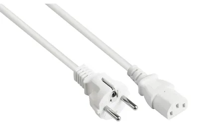 Obrázek produktu pro Good Connections Schutzkontakt-Stecker an C13 weiß 1m