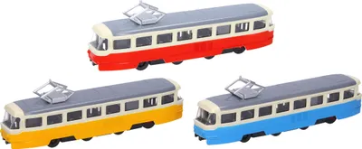 Produktbild von Straßenbahn aus Metall mit Effekten 16 cm