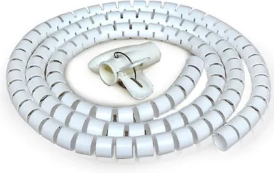 Productafbeelding van Go Go Gadget – Spiraalkabelkoker voor kabelmanagement – op maat te snijden – 10 mm, 2 meter – Wit