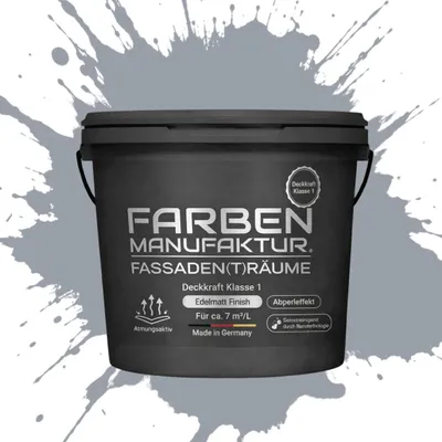 Produktbild von Farben Manufaktur Silikonharz-Fassadenfarbe – Fenstergrau RAL 7040 – 5 L