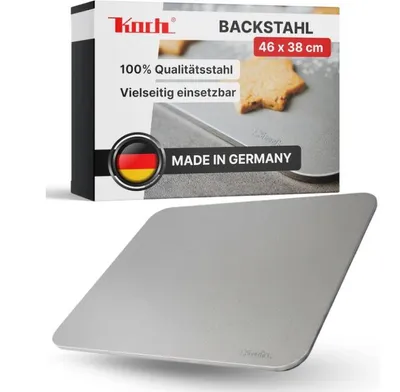 Produktbild von KOCH #59 BACKSTAHL 46 x 38 x 0,6cm massive Qualität für perfekte Pizza + Brot, Grill!