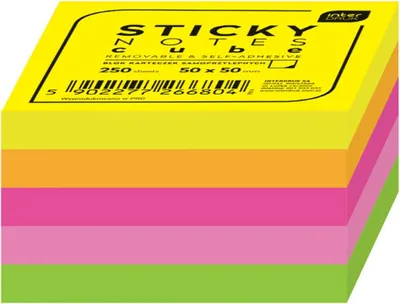 Zdjęcie produktu dla Blok karteczek samoprzylepnych 250 50x50 INTERDRUK