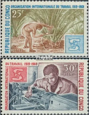 Produktbild von Briefmarken Kongo (Brazzaville) 1969 Mi 199-200 (kompl.Ausg.) postfrisch Arbeitsorganisation