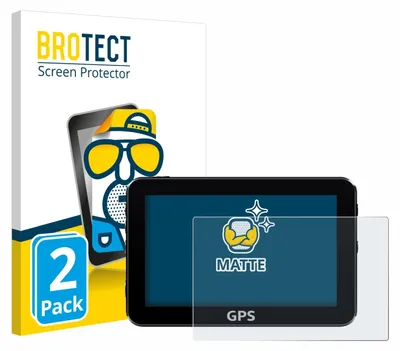 Produktbild von 2x BROTECT Schutzfolie für Navigation mit 17.8 cm (7 Zoll) Displays 154.8 x 87 mm Displayschutz Displayschutzfolie Folie Matt Entspiegelungsfolie