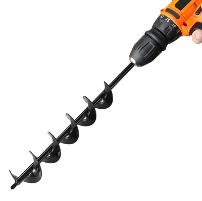 Obrázok produktu pre VEVOR zemný vrták pre vŕtačku, stĺpikový vrták Ø 8x60 cm, pre šesťhranný vrták 3/8 palca, zemný vrták, vrták na priepusty, nástavce na kopanie dier pre záhradné stĺpiky a ploty