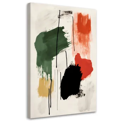 Produktbild von Leinwandbild Abstrakte Farbkomposition 40x60 Feeby Bunt bild für die wand bereit zum aufhängen
