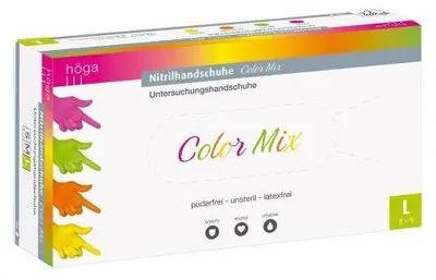 Image de Gants nitrile Color Mix Höga Taille L 96 pces