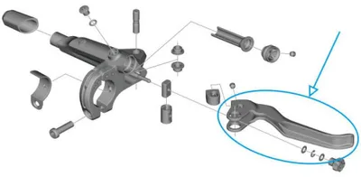 Produktbild von SHIMANO CUES Bremshebel-Hebeleinheit Y2R09804T - für BL-U8000