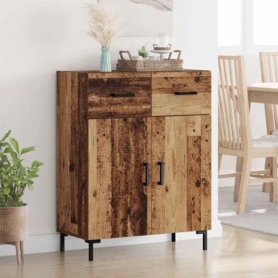 Image de vidaXL Sideboard vieux bois 69,5 x 34 x 90 cm Matériau dérivé du bois
