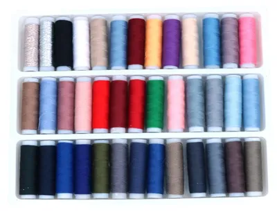 Nähgarn-Set, 39 Farben, 150 m, Polyester, für Nähen & Stricken