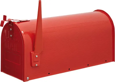 Produktbild von Roter Briefkasten aus Stahl, im amerikanischen Design, Größe L