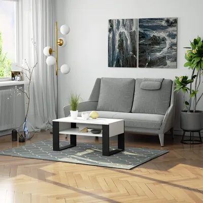 Produktbild von Funktionaler Couchtisch DOMI 92 cm mit Ablage im modernen Stil