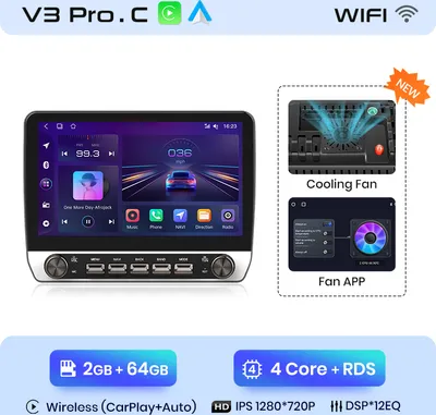 Produktbild von 10.1" Android 13 Radio samochodowe Carplay Do Fiat Ducato 2007-2024/Citroen Jumper Peugeot Boxer 2011-2024 GPS Navi WIFI BT DAB+ SWC USB 2+64G Z pokrętłem