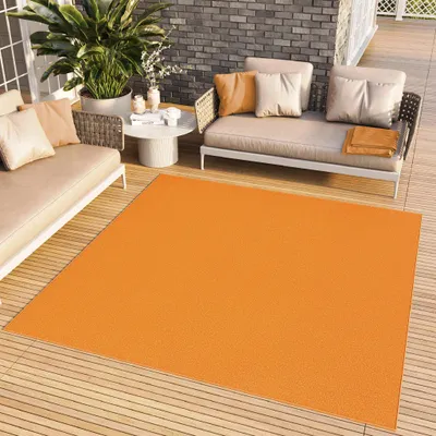 Produktbild von Tapiso Outdoor Quadrat Teppich MONO Modern Einfarbig Indoor/Outdoor  160 x 160 cm