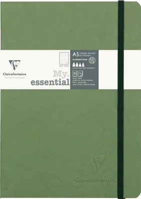 Produktbild von Clairefontaine 5x Notizbuch Age Bag My.Essential A5 96 Blatt Grün 793433C