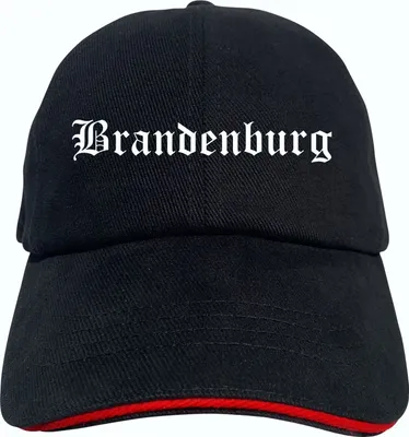 Produktbild von Brandenburg Cappy - Altdeutsch bedruckt - Schirmmütze - Schwarz-Rotes Cap OneSize-SchwarzRot