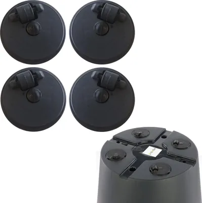 Image de Jeu de 4 roulettes pour pot de fleurs Prosperplast DLOF600 et bases mobiles
