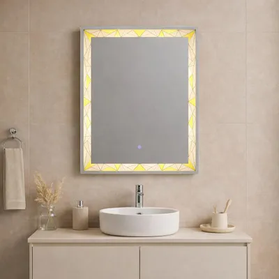 Immagine prodotto di Specchio da parete rettangolare 60x80 illuminato a led