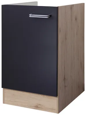 Produktbild von Flex Well Spülenschrank Santo BxTxH 50 x 57 x 82 cm anthrazit matt zerlegt Anschlag reversibel 00011011