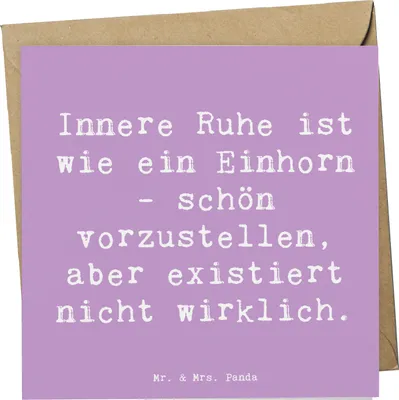 Produktbild von Mr. & Mrs. Panda Glückwunschkarte Spruch Innere Ruhe - Lavendeltraum - Geschenk, faltkarte, anlasskarte, Motivation, Lebensweisheit, Gefühl, Klappkarte, Frieden, Zitat