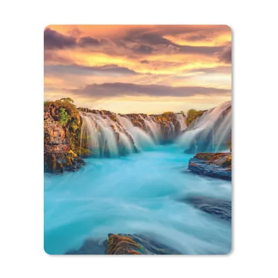 Produktbild von MuchoWow® Mauspad Mousepad Wasserfall - Landschaft - Wolken - Natur 30x40 cm - Mousepads - Maus Mat - Pad - Mausunterlage - Mausmatten