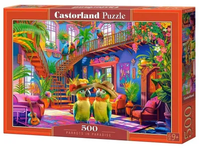 Obrázek produktu pro Puzzle Papoušci v ráji, 500 dílků, Castorland
