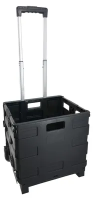 Produktbild von TrendLine Transport Trolley faltbar mit Zugstange 42,5 x 40,5 cm schwarz