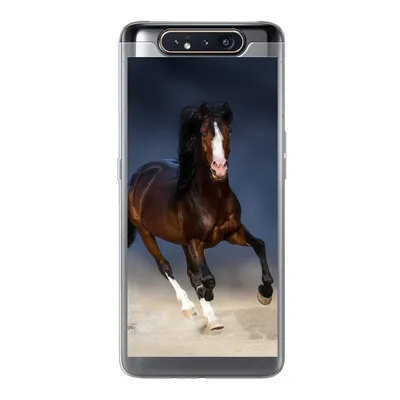 Produktbild von MuchoWow® Handyhülle Schutzhülle Hülle für Samsung Galaxy A80 Pferde - Tiere - Sand Silikon Softcase Handy Hülle - Schutzdeckel